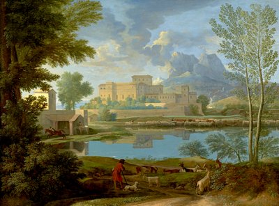 穏やかな風景、1650-1 作： Nicolas Poussin