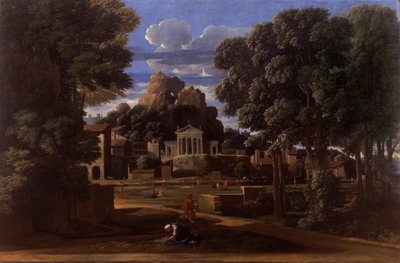 フォシオンの灰のいる風景 作： Nicolas Poussin