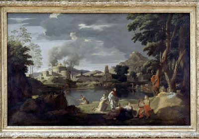 プッサン作「オルフェウスとエウリディケ」、ルーヴル美術館 作： Nicolas Poussin