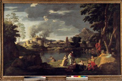 ニコラ・プッサンによるオルフェとエウリュディケの絵画 作： Nicolas Poussin