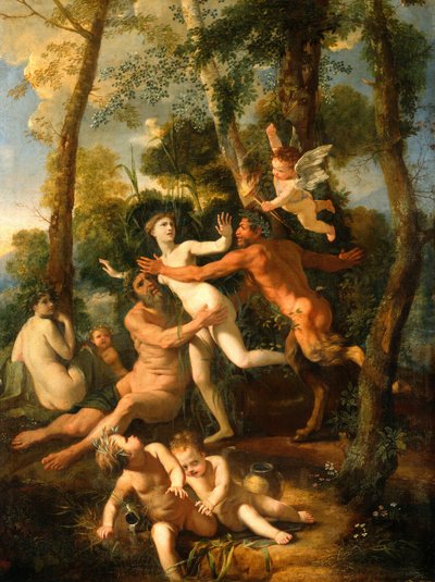 パンとシリンクス、1637 作： Nicolas Poussin