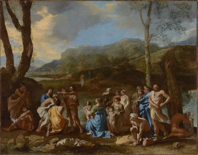 ヨルダン川で洗礼を授ける聖ヨハネ 作： Nicolas Poussin