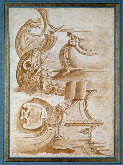 船首と盾（ジュリオ・ロマーノ作 作： Nicolas Poussin
