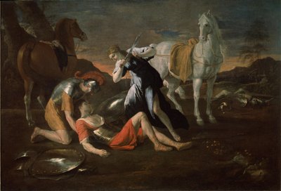 タンクレディとエルミニア、1631年 作： Nicolas Poussin
