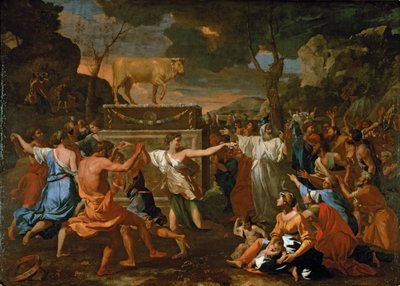 金の子牛の崇拝 ... 作： Nicolas Poussin