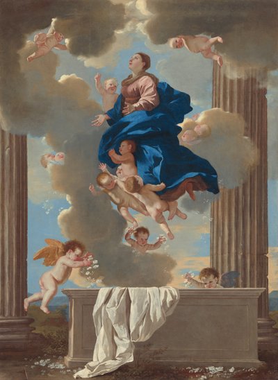 処女の被昇天、c。 16301632。 作： Nicolas Poussin