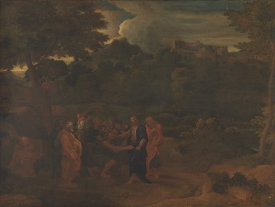 ジェリコでの二人の盲人の癒し 作： Nicolas Poussin