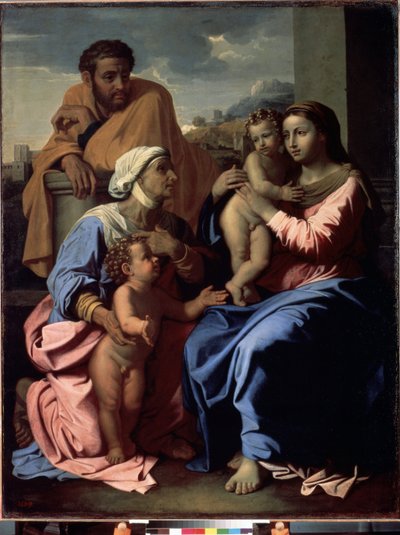 聖家族と洗礼者ヨハネと聖エリザベト 作： Nicolas Poussin