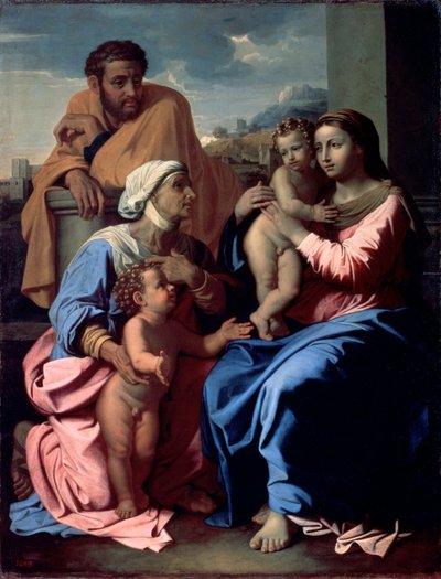 洗礼者ヨハネと聖エリザベスの聖家族、1644-1655年。 作： Nicolas Poussin