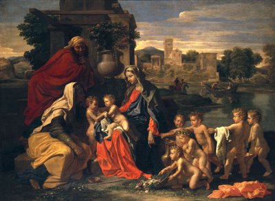 洗礼者聖ヨハネと聖エリザベスの聖家族 作： Nicolas Poussin