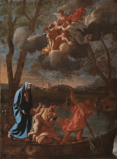 聖家族のナザレへの帰還c。 1627年。 作： Nicolas Poussin