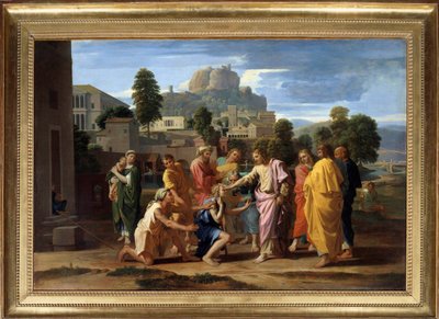 エリコのブラインドまたはブラインドがブラインドを繰り広げるキリストニコラ・プッサンの絵画 作： Nicolas Poussin