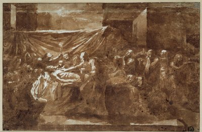 極端な油注ぎ。ニコラ・プッサンの絵 作： Nicolas Poussin
