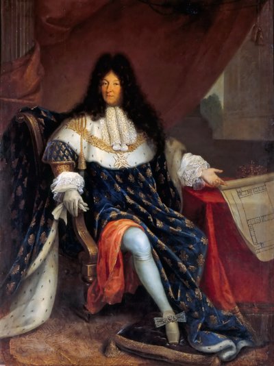 サン＝シルでメゾン・ロワイヤル・ド・サン＝ルイの計画を保持するルイ14世の肖像 作： Nicolas Rene Jollain