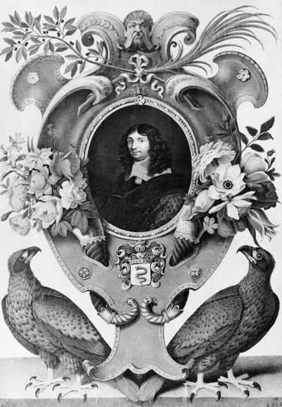 Jean-Baptiste Colbert (1619-1683) の肖像、フランスの政治家、Nicolas Robert (1614-1685) による彫刻 作： Nicolas Robert