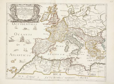 ローマ帝国の地図、1675-76年頃 作： Nicolas Sanson DAbbeville