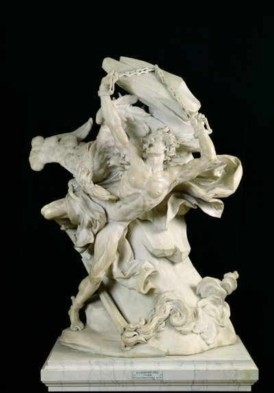 鎖のプロメテウス（大理石） 作： Nicolas Sebastien Adam