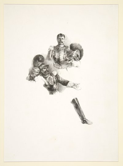 2 つのカラビニエリと子供 作： Nicolas Toussaint Charlet