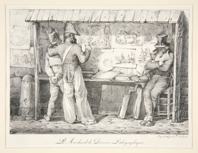 石版画の商人 作： Nicolas Toussaint Charlet