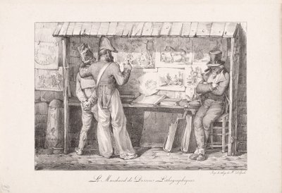リトグラフの売り手 作： Nicolas Toussaint Charlet