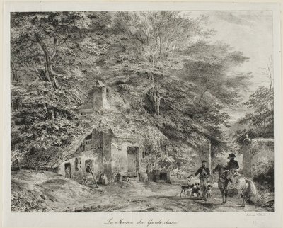 賭博師のコテージ（1826年のアルバムより 作： Nicolas Toussaint Charlet