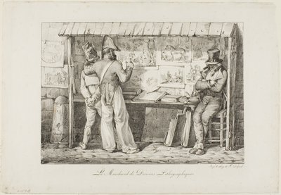 リトグラフの売り手 作： Nicolas Toussaint Charlet