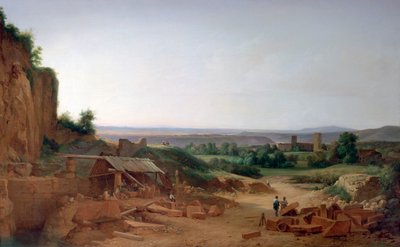 「リヨン周辺の採石場」、1805-1856 作： Nicolas Victor Fonville