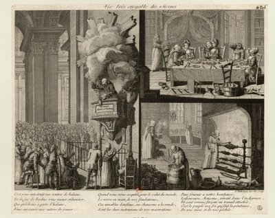 僧侶たちの非常に信じられない生活、c。 1789年。 作： Nicolas Walkcheim