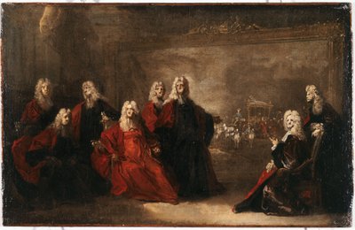 インファンタ到着を祝う市会議員のためのスケッチ 作： Nicolas de (workshop) Largilliere