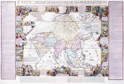 アジアの地図、1740 作： Nicolas de Fer