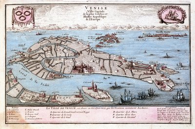 ベニスの街の地図ルフェルの地図 作： Nicolas de Fer