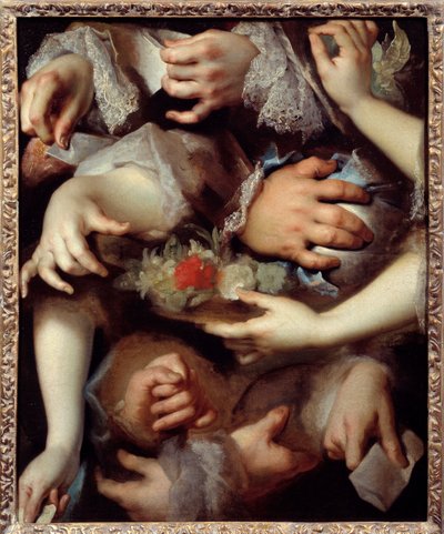 手の習作。ニコラ・ド・ラルジリエール（1656-1746）の絵画 作： Nicolas de Largillière