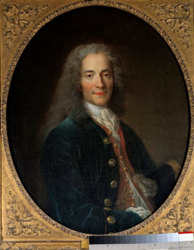 ヴォルテールと呼ばれたフランソワ・マリー・アルエ（1694-1778）の24歳の時の肖像 ニコラ・ド・ラルジリエール（1656-1746）による絵画 1718年 日。0,8 x 0,65 m - ヴォルテールと呼ばれたフランソワ・マリー・アルエ（1694-1778）の24歳の時の肖像。ニコラ・ド・ラルジによる絵画 作： Nicolas de Largillière