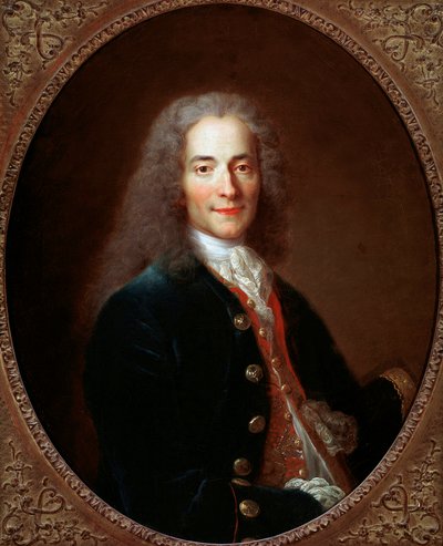 フランスの作家・哲学者ヴォルテールの肖像（1718年以降 作： Nicolas de Largillière
