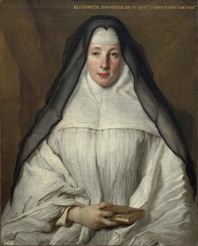 エリザベス・スロックモートン、アウグスティヌス・アングレーズ公女騎士団のカノネス、1729年。 作： Nicolas de Largillière