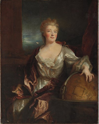 シャトー侯爵、ブライトイユのクーパー、ガブリエルエミリーの肖像 作： Nicolas de Largillière