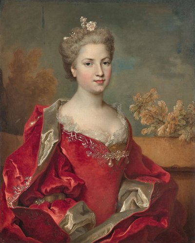 モンバゾン1704-1780、1725-1730のルイーズドロアン公爵夫人の肖像画。 作： Nicolas de Largillière