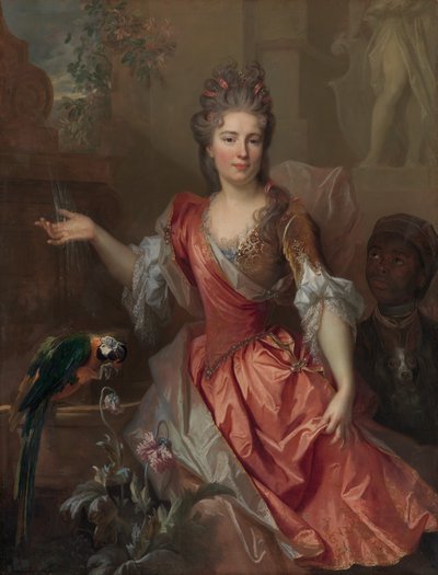 女性の肖像画、おそらくマダムクロードランバートドトリニー...、1696年。 作： Nicolas de Largillière