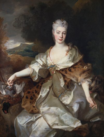 ダイアナとしてのノワールモン伯爵夫人の肖像 作： Nicolas de Largillière