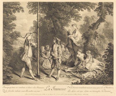 若者 作： Nicolas de Larmessin IV after Nicolas Lancret