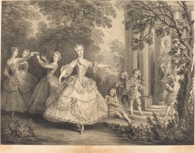 ミス・ホール 作： Nicolas de Larmessin IV after Nicolas Lancret