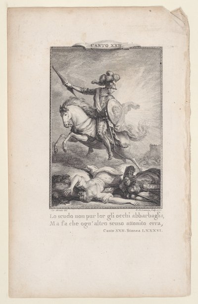 Canto 22, Stanza 86, from Orlando Furioso, 1772., 1772. 作： Nicolas de Launay