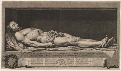 墓地のキリストの体、1654年。 作： Nicolas de Platte Montagne