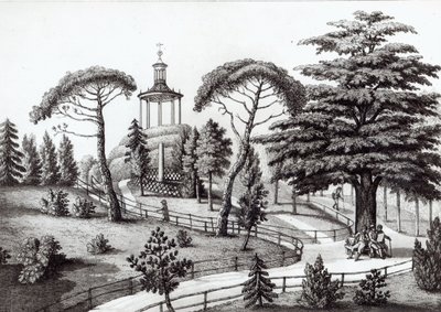 フランソワオーベルタン（177383-1821）によって彫刻された、パリの植物園の迷宮 作： Nicolas the Younger Huet