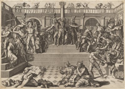無辜の虐殺 作： Nicolaus Beatrizet, after Marco Dente, after Baccio Bandinelli