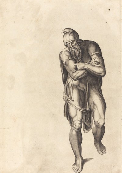 ストライディングマン 作： Nicolaus Beatrizet after Michelangelo