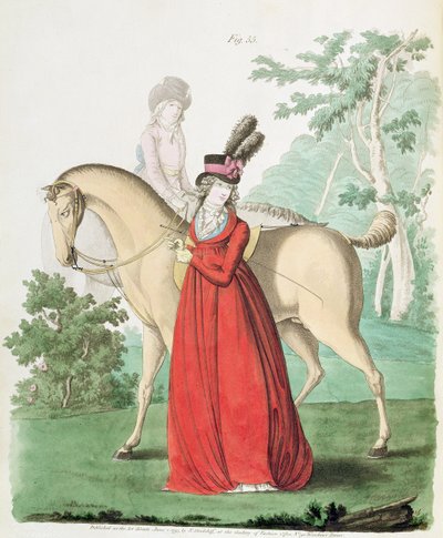 ニコラウスハイデロフのファッションギャラリー、第II巻、1795年6月（印刷） 作： Nicolaus von Heideloff