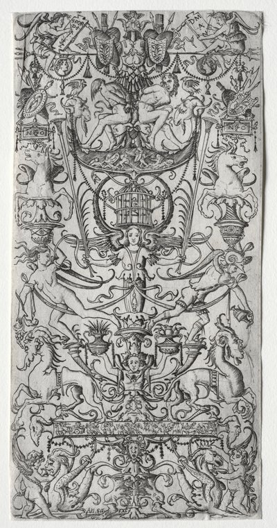 鳥かごの装飾パネル、c。 1500-1512。 作： Nicoletto da Modena