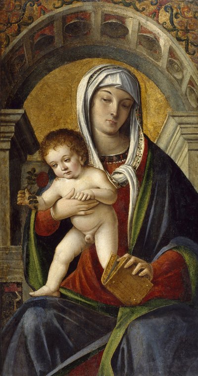 マドンナと子供とのトリプティックパネル、1490-1500 作： Nicolo Rondinelli