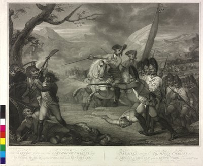 1796年10月19日、カール大公はエメンディンゲンの戦いに参戦した。 作： Nicolo Schiavonetti